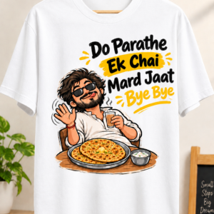Do Parathe Ek Chai – Funny Desi Graphic T-Shirt